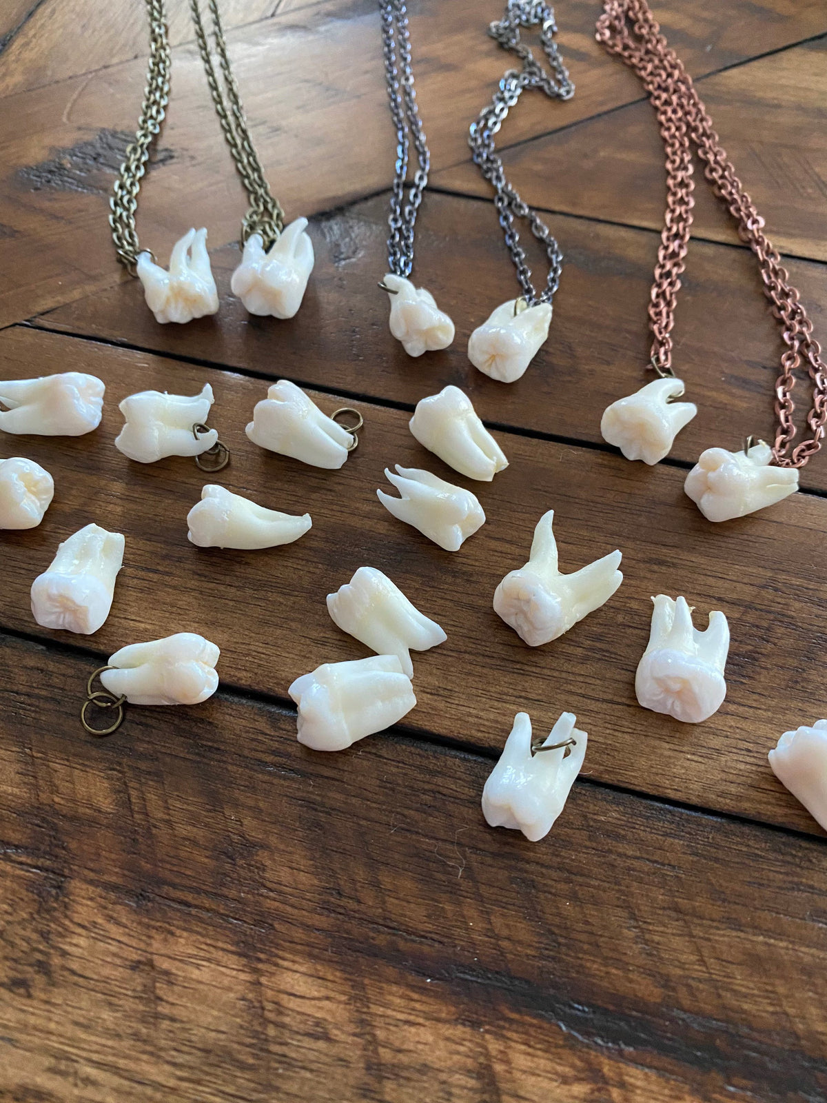Resin Human Teeth homemade necklace